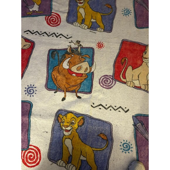 Vtg Disney Lion King Blanket Twin Throw Size 90s, Simba, Timone, Pumba, Nala - Picture 4 of 12